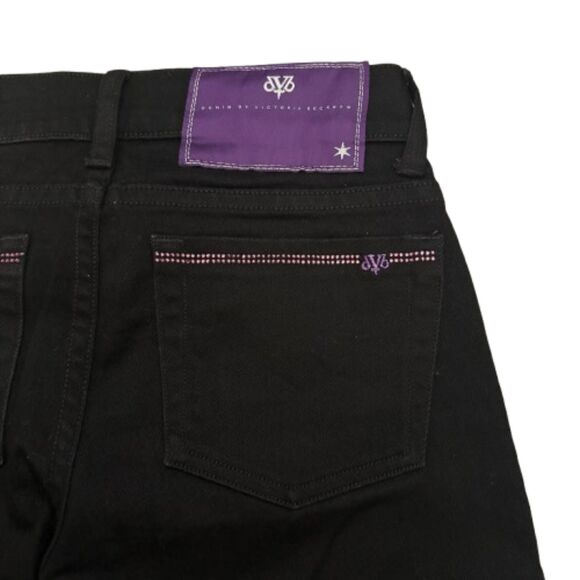 Victoria‎ Beckham Denim Slim Jeans Signature Black Wash Mid Rise Size 25x35 - Picture 5 of 7
